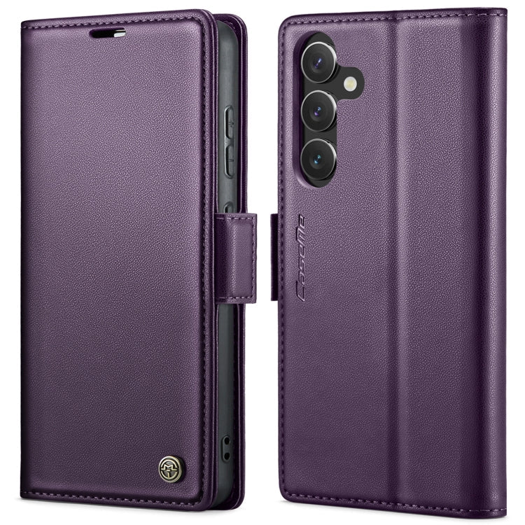 CaseMe 023 Butterfly Buckle Litchi Texture RFID Anti-theft Leather Phone Case, For Samsung Galaxy S24+, For Samsung Galaxy S24, For Samsung Galaxy A05s, For Samsung Galaxy A25 5G