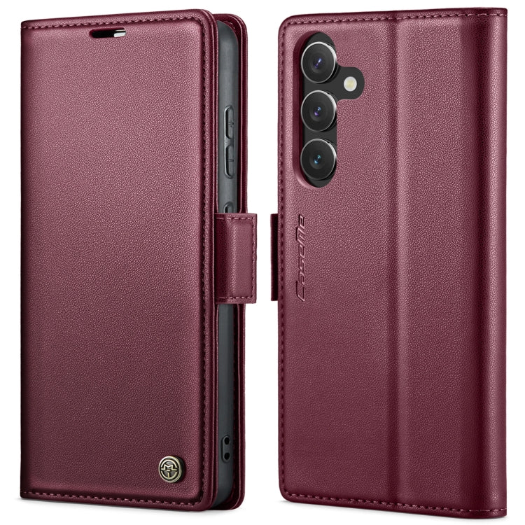 CaseMe 023 Butterfly Buckle Litchi Texture RFID Anti-theft Leather Phone Case, For Samsung Galaxy S24+, For Samsung Galaxy S24, For Samsung Galaxy A05s, For Samsung Galaxy A25 5G