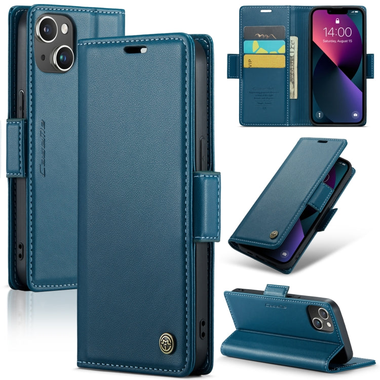 CaseMe 023 Butterfly Buckle Litchi Texture RFID Anti-theft Leather Phone Case, For iPhone 15 Pro Max, For iPhone 14, For iPhone 15 Pro, For iPhone 14 Plus