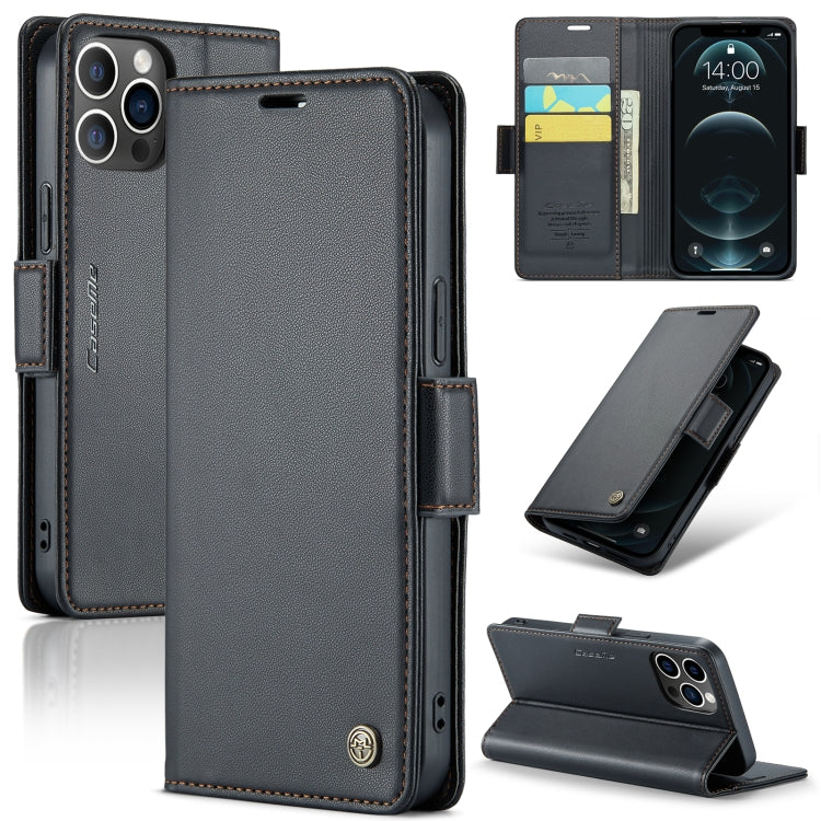 CaseMe 023 Butterfly Buckle Litchi Texture RFID Anti-theft Leather Phone Case, For iPhone 12 / 12 Pro, For iPhone 12 Pro Max, For iPhone 12 mini, For iPhone 11