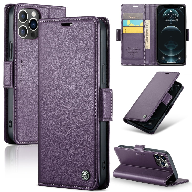 CaseMe 023 Butterfly Buckle Litchi Texture RFID Anti-theft Leather Phone Case, For iPhone 12 / 12 Pro, For iPhone 12 Pro Max, For iPhone 12 mini, For iPhone 11