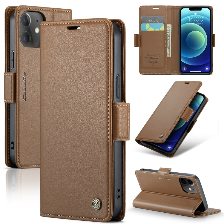 CaseMe 023 Butterfly Buckle Litchi Texture RFID Anti-theft Leather Phone Case, For iPhone 12 / 12 Pro, For iPhone 12 Pro Max, For iPhone 12 mini, For iPhone 11
