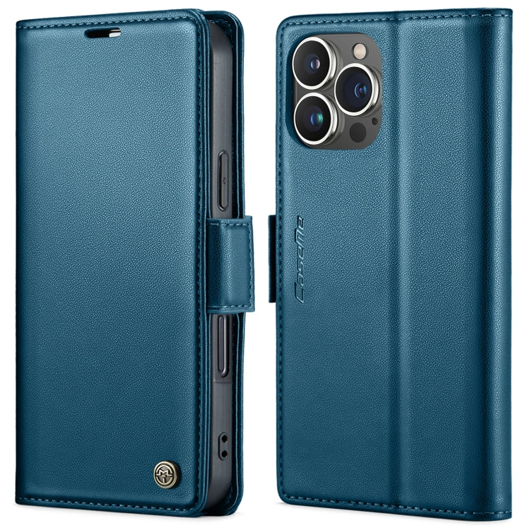 CaseMe 023 Butterfly Buckle Litchi Texture RFID Anti-theft Leather Phone Case, For iPhone 15 Pro Max, For iPhone 14, For iPhone 15 Pro, For iPhone 14 Plus