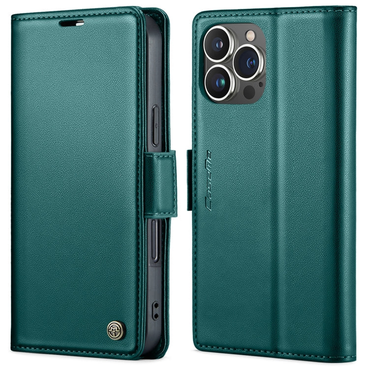 CaseMe 023 Butterfly Buckle Litchi Texture RFID Anti-theft Leather Phone Case, For iPhone 15 Pro Max, For iPhone 14, For iPhone 15 Pro, For iPhone 14 Plus