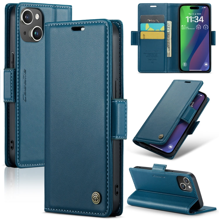 CaseMe 023 Butterfly Buckle Litchi Texture RFID Anti-theft Leather Phone Case, For iPhone 15 Plus, For iPhone 14 Pro, For iPhone 14 Pro Max, For iPhone 15