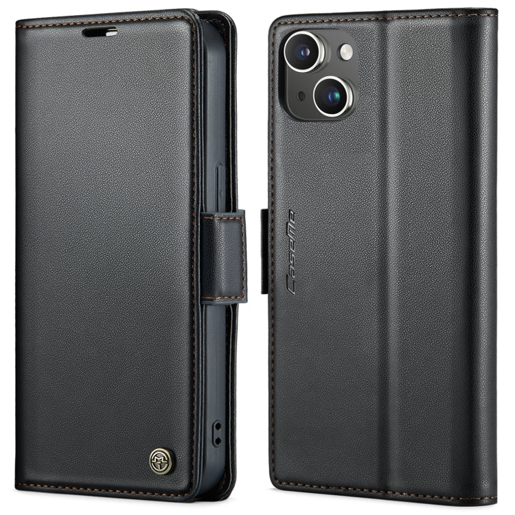 CaseMe 023 Butterfly Buckle Litchi Texture RFID Anti-theft Leather Phone Case, For iPhone 15 Plus, For iPhone 14 Pro, For iPhone 14 Pro Max, For iPhone 15