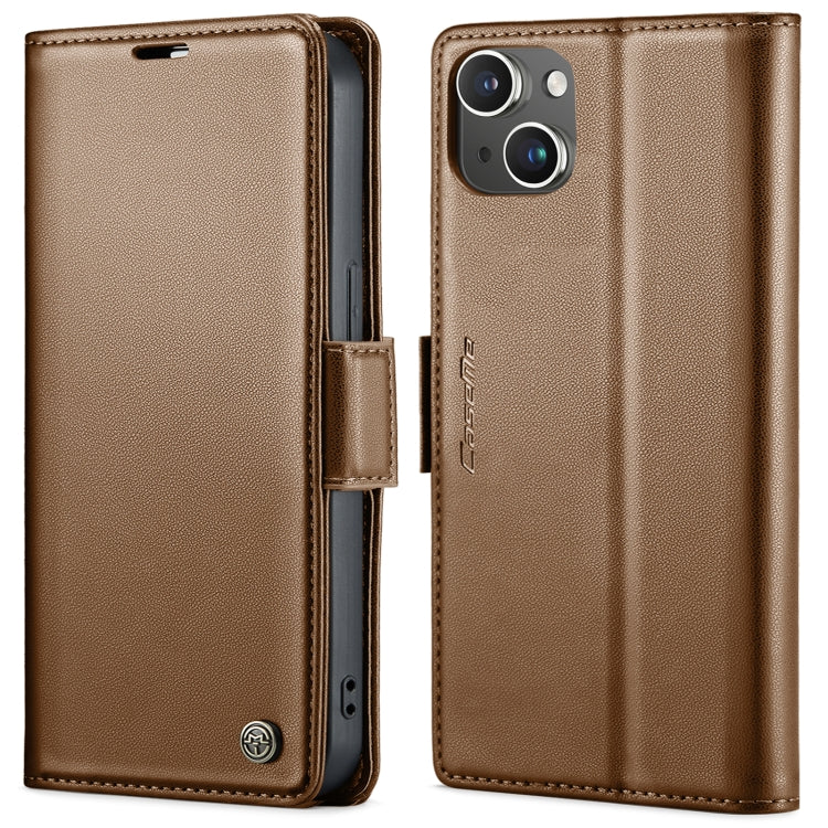 CaseMe 023 Butterfly Buckle Litchi Texture RFID Anti-theft Leather Phone Case, For iPhone 15 Plus, For iPhone 14 Pro, For iPhone 14 Pro Max, For iPhone 15