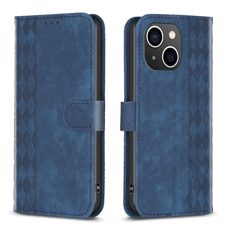Plaid Embossed Leather Phone Case, For iPhone 15 Pro Max, For iPhone 14, For iPhone 14 Plus, For iPhone 14 Pro