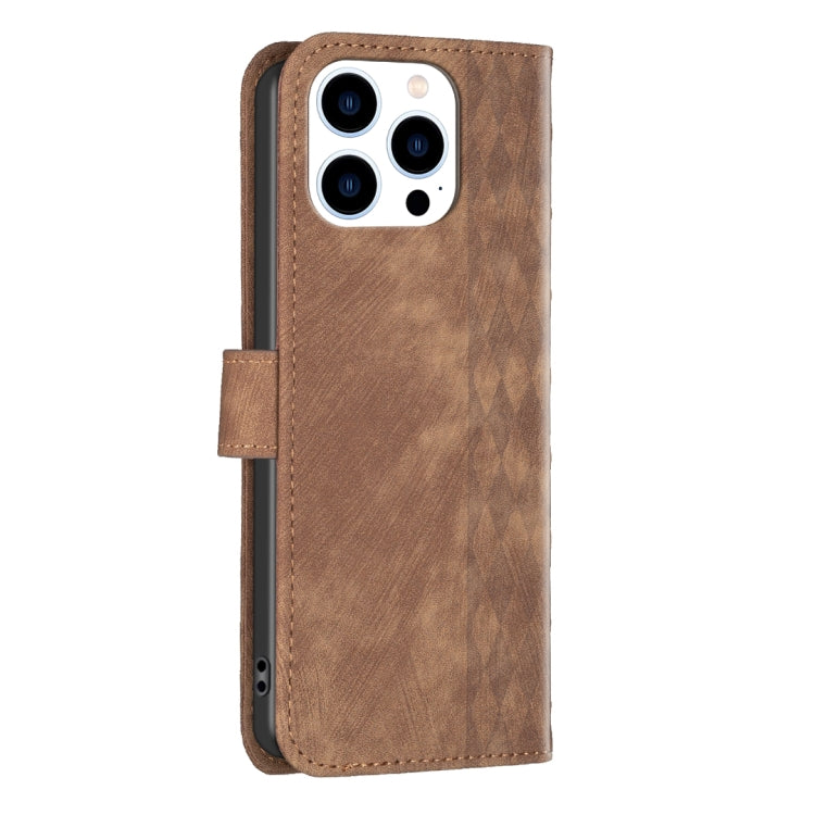 Plaid Embossed Leather Phone Case, For iPhone 15 Pro Max, For iPhone 14, For iPhone 14 Plus, For iPhone 14 Pro