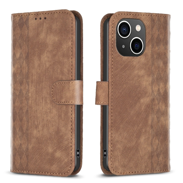 Plaid Embossed Leather Phone Case, For iPhone 11 Pro, For iPhone 15 Plus, For iPhone 11 Pro Max, For iPhone X / XS