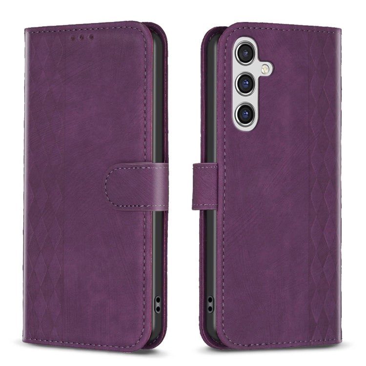 Plaid Embossed Leather Phone Case, For Samsung Galaxy A14 4G/5G, For Samsung Galaxy A22 4G, For Samsung Galaxy A23, For Samsung Galaxy A24 4G