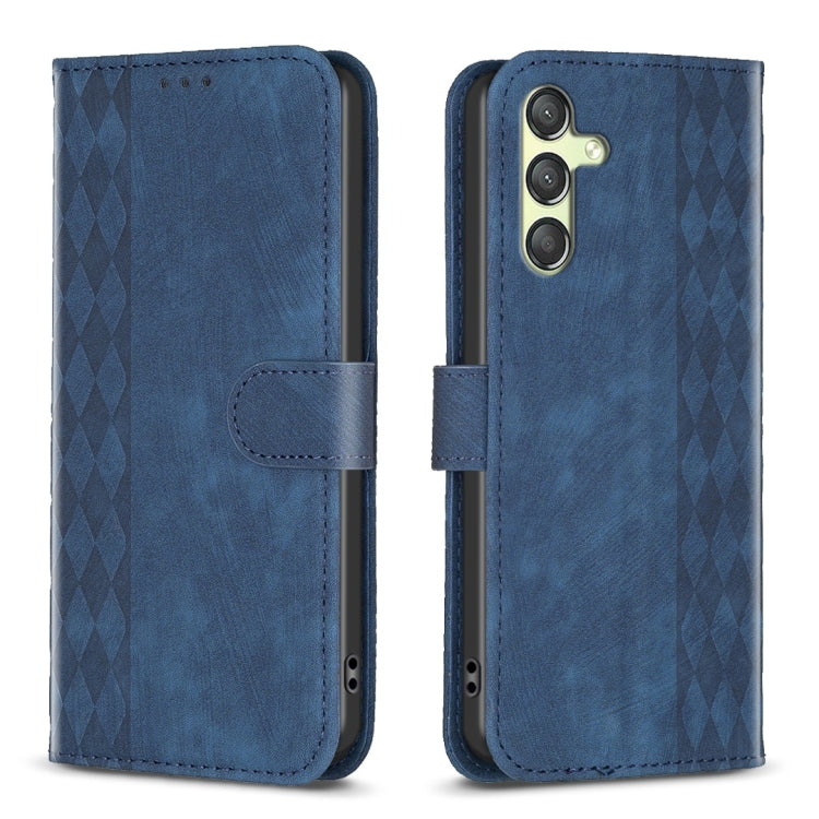 Plaid Embossed Leather Phone Case, For Samsung Galaxy A14 4G/5G, For Samsung Galaxy A22 4G, For Samsung Galaxy A23, For Samsung Galaxy A24 4G