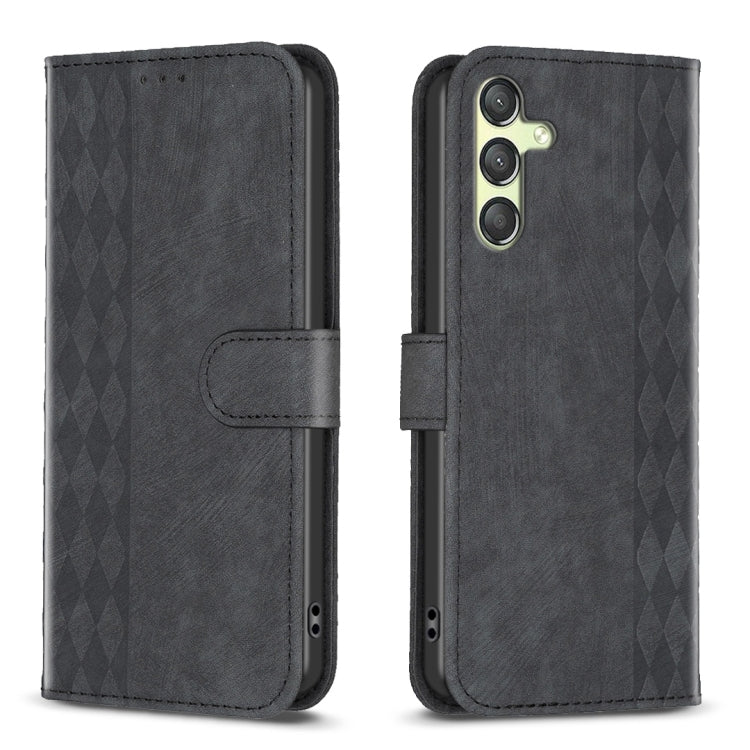 Plaid Embossed Leather Phone Case, For Samsung Galaxy A14 4G/5G, For Samsung Galaxy A22 4G, For Samsung Galaxy A23, For Samsung Galaxy A24 4G