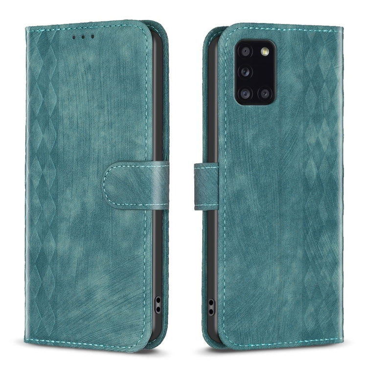 Plaid Embossed Leather Phone Case, For Samsung Galaxy A31, For Samsung Galaxy A32 4G, For Samsung Galaxy A32 5G, For Samsung Galaxy A33