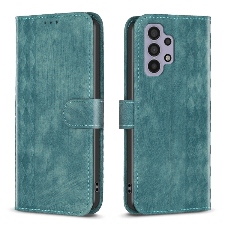 Plaid Embossed Leather Phone Case, For Samsung Galaxy A31, For Samsung Galaxy A32 4G, For Samsung Galaxy A32 5G, For Samsung Galaxy A33