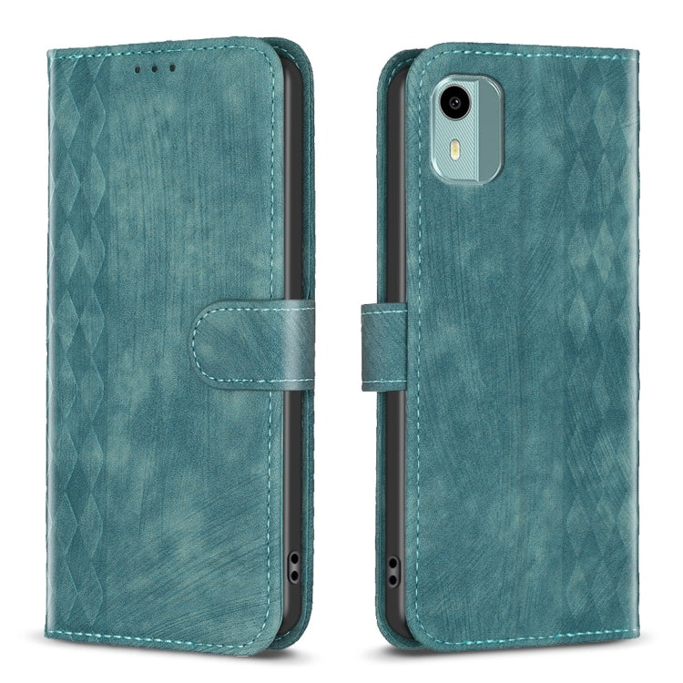 Plaid Embossed Leather Phone Case, For Nokia C12, For Nokia G42/G310, For Nokia C22, For Nokia C32