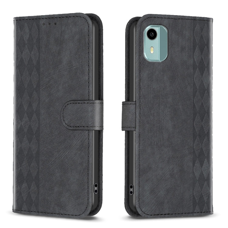 Plaid Embossed Leather Phone Case, For Nokia C12, For Nokia G42/G310, For Nokia C22, For Nokia C32