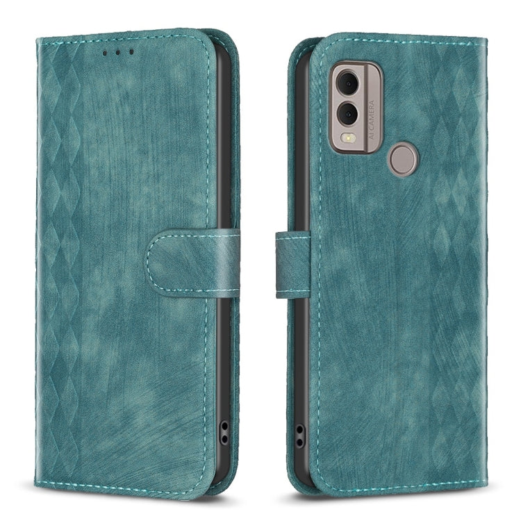 Plaid Embossed Leather Phone Case, For Nokia C12, For Nokia G42/G310, For Nokia C22, For Nokia C32