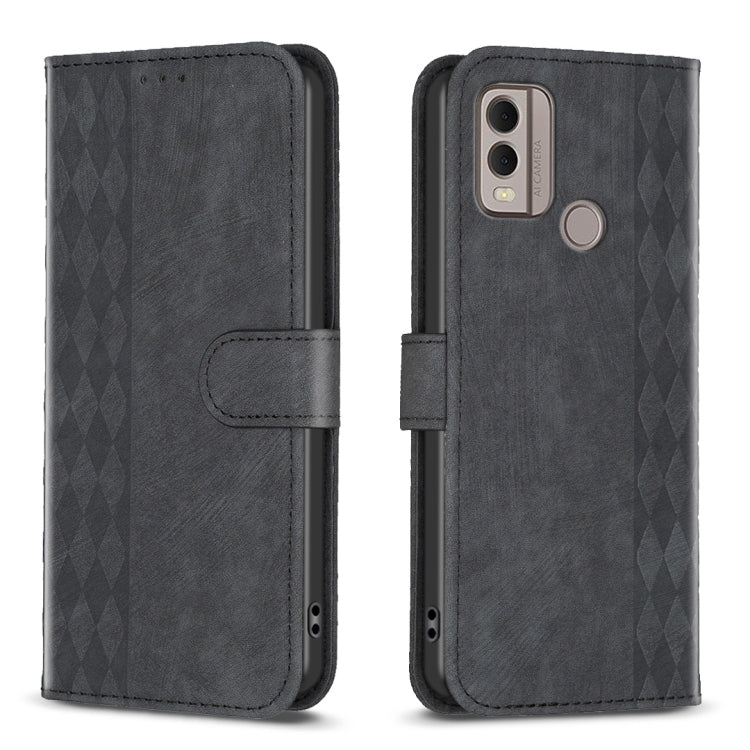 Plaid Embossed Leather Phone Case, For Nokia C12, For Nokia G42/G310, For Nokia C22, For Nokia C32
