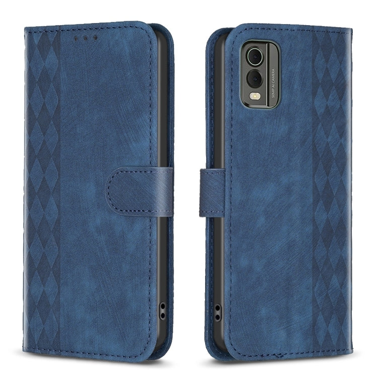 Plaid Embossed Leather Phone Case, For Nokia C12, For Nokia G42/G310, For Nokia C22, For Nokia C32