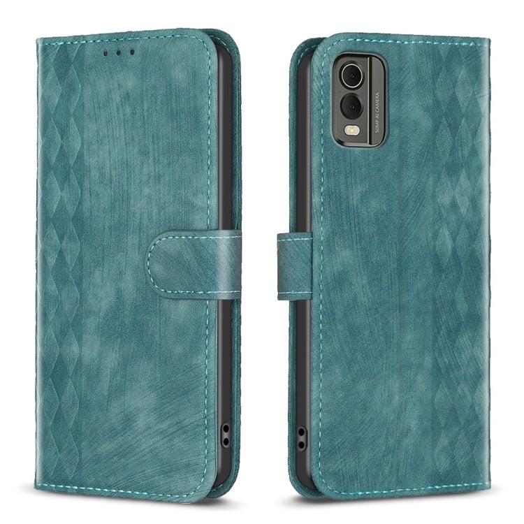 Plaid Embossed Leather Phone Case, For Nokia C12, For Nokia G42/G310, For Nokia C22, For Nokia C32