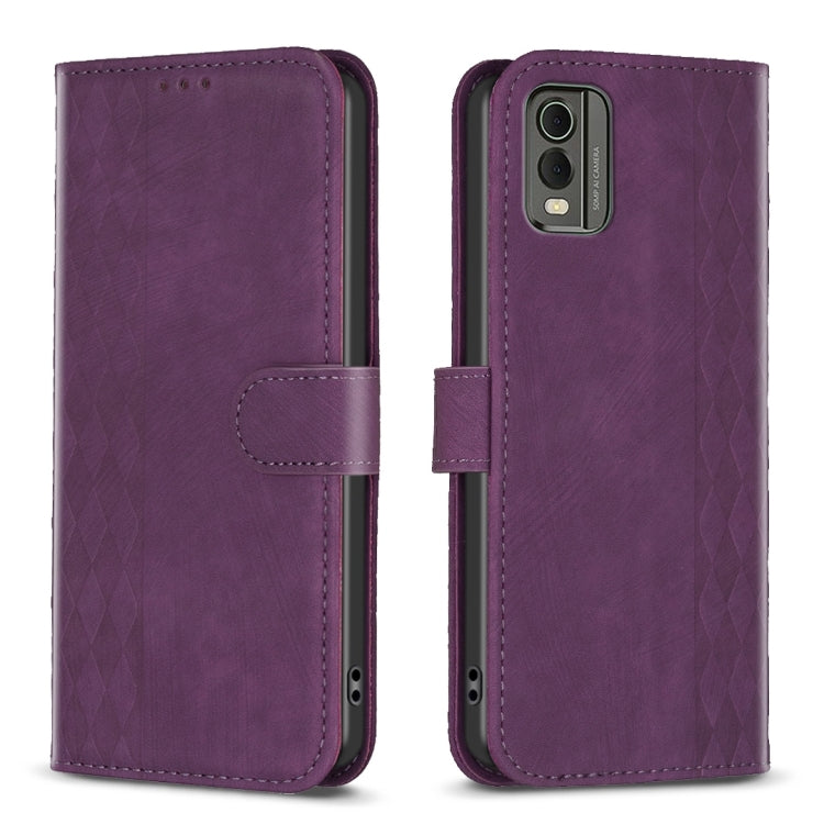 Plaid Embossed Leather Phone Case, For Nokia C12, For Nokia G42/G310, For Nokia C22, For Nokia C32