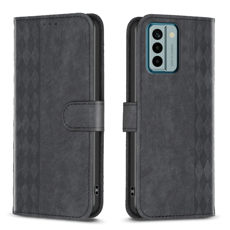 Plaid Embossed Leather Phone Case, For Nokia G21 / G11, For Nokia G22