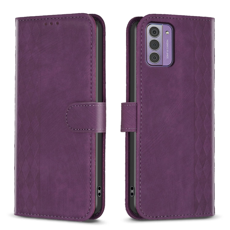 Plaid Embossed Leather Phone Case, For Nokia C12, For Nokia G42/G310, For Nokia C22, For Nokia C32