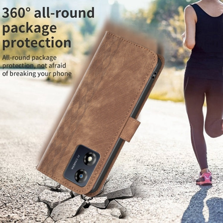 Plaid Embossed Leather Phone Case, For Motorola Moto E13 4G, For Motorola Moto G14 4G, For Motorola Moto G13 4G /G53 5G, For Motorola Moto G73 5G