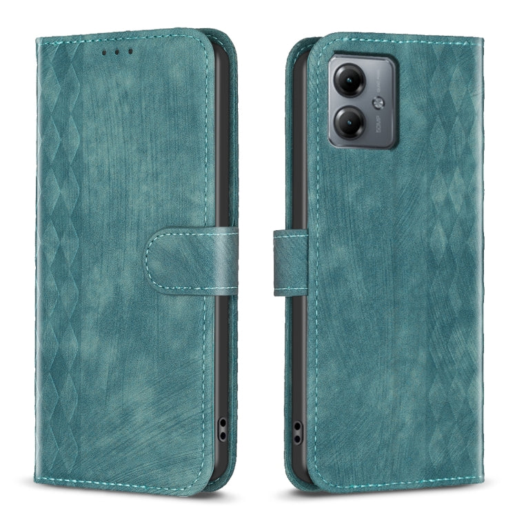 Plaid Embossed Leather Phone Case, For Motorola Moto E13 4G, For Motorola Moto G14 4G, For Motorola Moto G13 4G /G53 5G, For Motorola Moto G73 5G