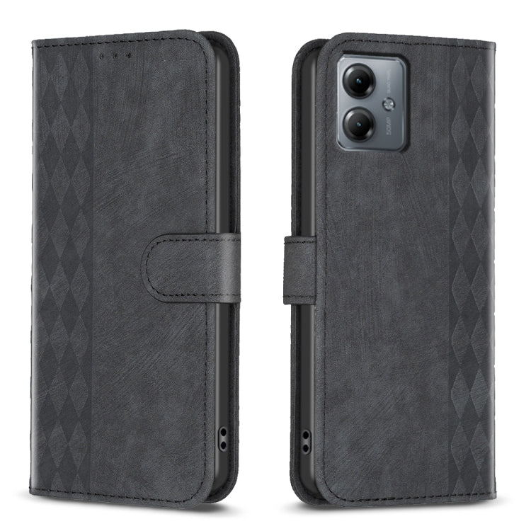 Plaid Embossed Leather Phone Case, For Motorola Moto E13 4G, For Motorola Moto G14 4G, For Motorola Moto G13 4G /G53 5G, For Motorola Moto G73 5G