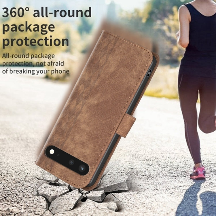 Plaid Embossed Leather Phone Case, For Google Pixel 7, For Google Pixel 7a, For Google Pixel 7 Pro, For Google Pixel 8
