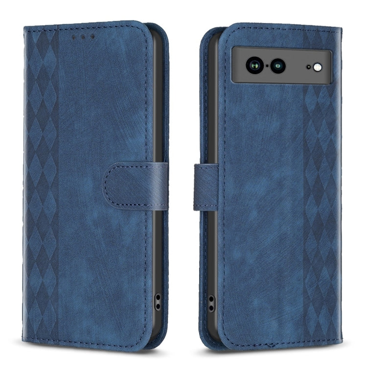 Plaid Embossed Leather Phone Case, For Google Pixel 7, For Google Pixel 7a, For Google Pixel 7 Pro, For Google Pixel 8
