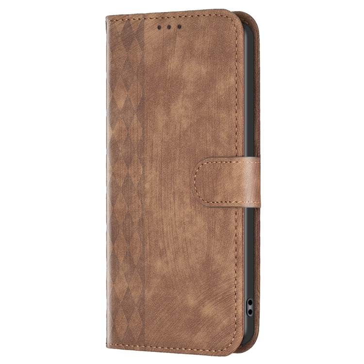 Plaid Embossed Leather Phone Case, For Google Pixel 8 Pro