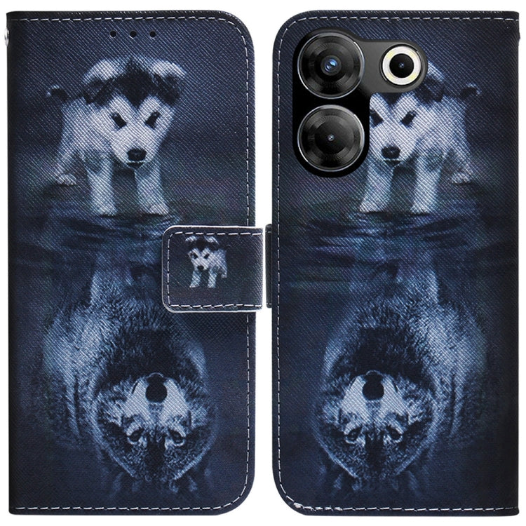 Coloured Drawing Flip Leather Phone Case, For Tecno Camon 20 Premier 5G, For Tecno Camon 20 Pro 5G
