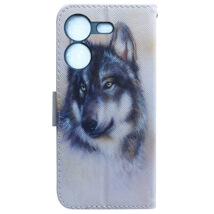 Coloured Drawing Flip Leather Phone Case, For Tecno Pova 5