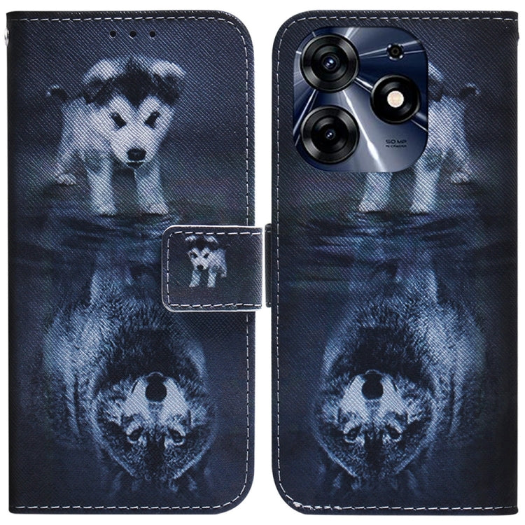 Coloured Drawing Flip Leather Phone Case, For Tecno Spark 10 / Spark 10C, For Tecno Spark 10 Pro
