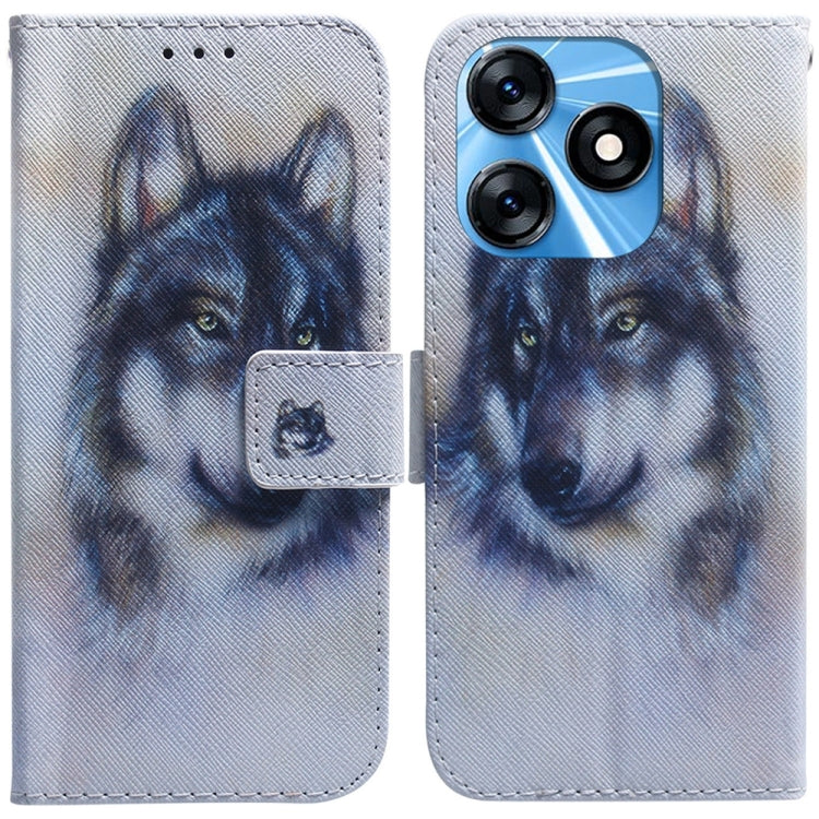 Coloured Drawing Flip Leather Phone Case, For Tecno Spark 10 / Spark 10C, For Tecno Spark 10 Pro