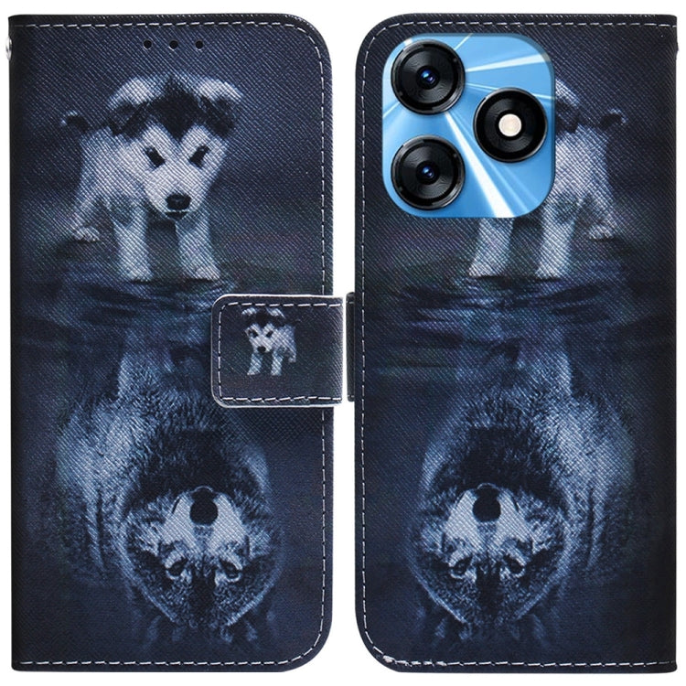 Coloured Drawing Flip Leather Phone Case, For Tecno Spark 10 / Spark 10C, For Tecno Spark 10 Pro