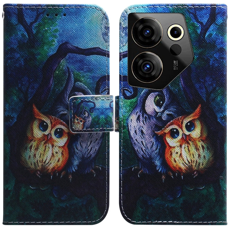 Coloured Drawing Flip Leather Phone Case, For Tecno Camon 20 Premier 5G, For Tecno Camon 20 Pro 5G