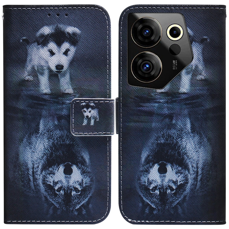 Coloured Drawing Flip Leather Phone Case, For Tecno Camon 20 Premier 5G, For Tecno Camon 20 Pro 5G