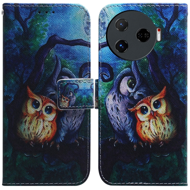 Coloured Drawing Flip Leather Phone Case, For Tecno Camon 30 Pro CL8, For Tecno Camon 30 4G / 30 5G CL6 CL7