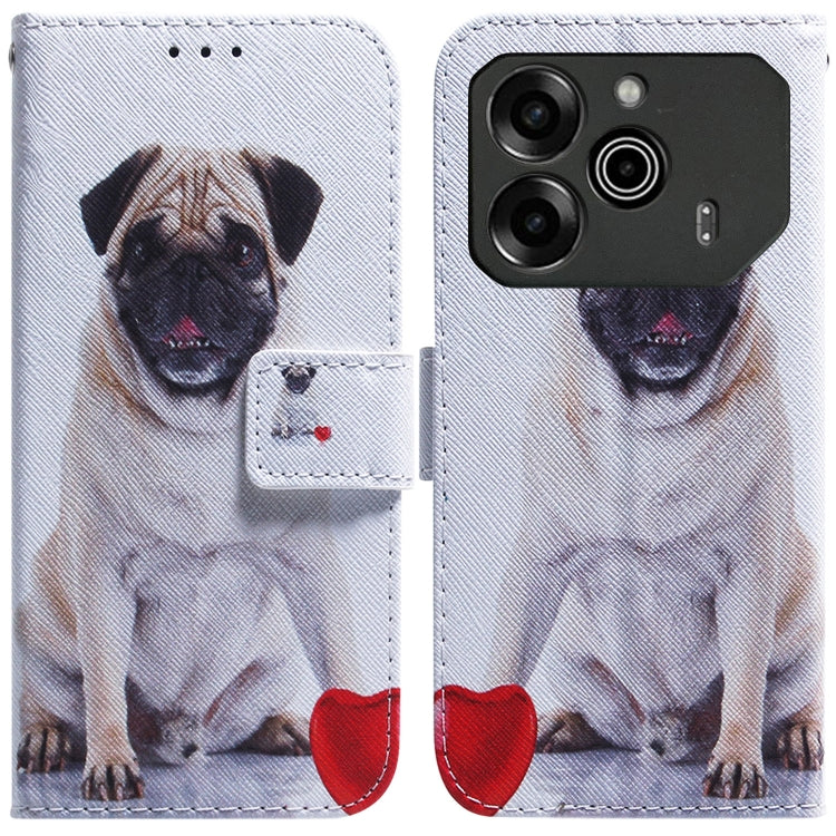Coloured Drawing Flip Leather Phone Case, For Tecno Pova 6 Neo, For Tecno Pova 6 Pro / Pova 6