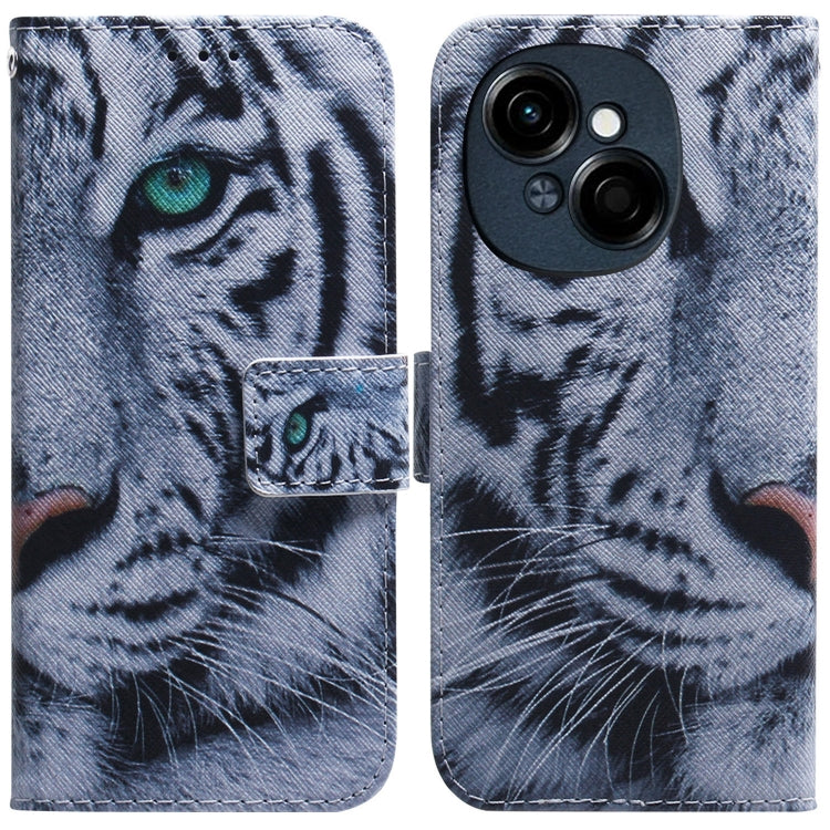 Coloured Drawing Flip Leather Phone Case, For Tecno Spark Go 1 / Pop 9 Pro, For Tecno Camon 30 Premier 5G
