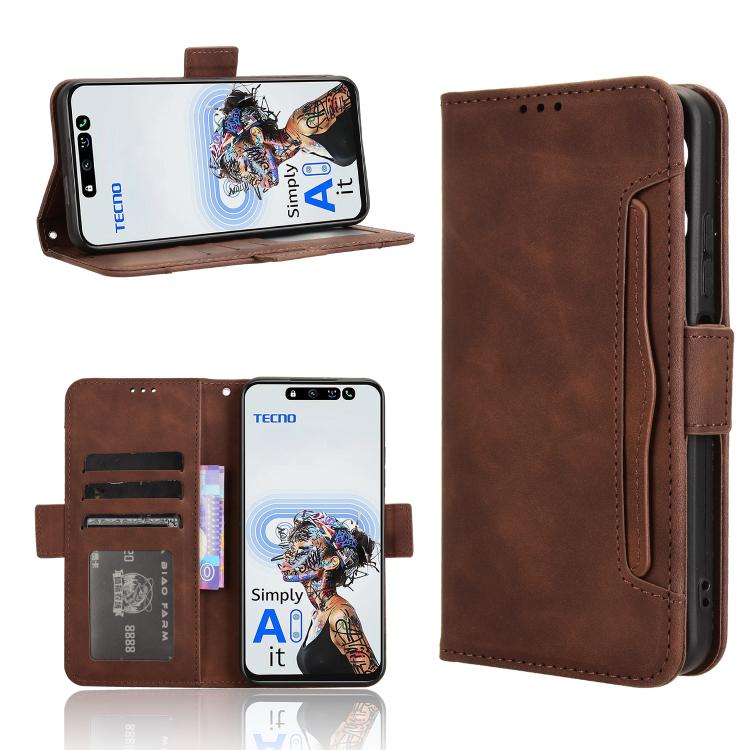 Skin Feel Calf Texture Card Slots Leather Phone Case, For Tecno Camon 30S 4G / 30S Pro 4G, For Tecno Pova 6 Neo 5G / Spark 30 5G, For Tecno Spark 30 Pro 4G, For Tecno Spark 30 4G