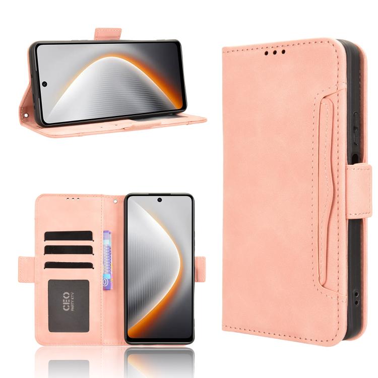 Skin Feel Calf Texture Card Slots Leather Phone Case, For Tecno Spark 40 4G, For Tecno Pova 7 Ultra 5G, For Tecno Pova 7 4G, For Tecno Spark Go 2 4G