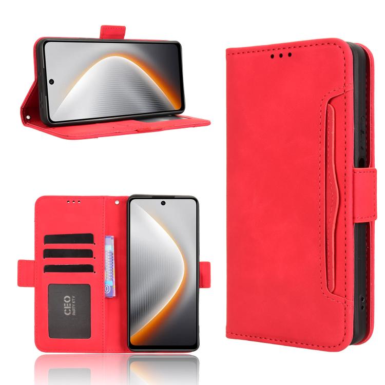 Skin Feel Calf Texture Card Slots Leather Phone Case, For Tecno Spark 40 4G, For Tecno Pova 7 Ultra 5G, For Tecno Pova 7 4G, For Tecno Spark Go 2 4G
