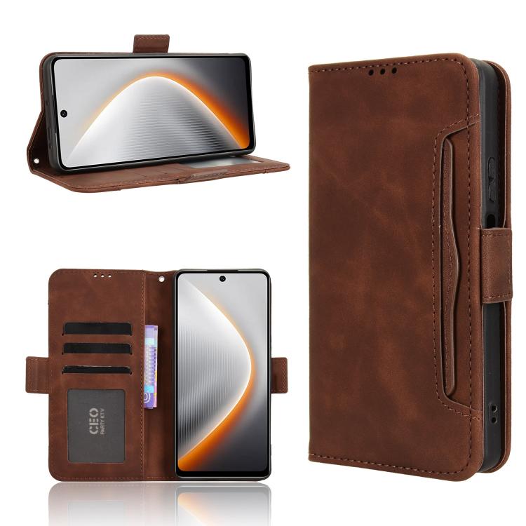 Skin Feel Calf Texture Card Slots Leather Phone Case, For Tecno Spark 40 4G, For Tecno Pova 7 Ultra 5G, For Tecno Pova 7 4G, For Tecno Spark Go 2 4G