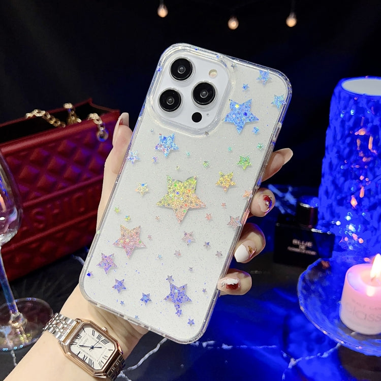 Little Star Series Glitter Powder TPU Phone Case, For iPhone 14, For iPhone 14 Pro
