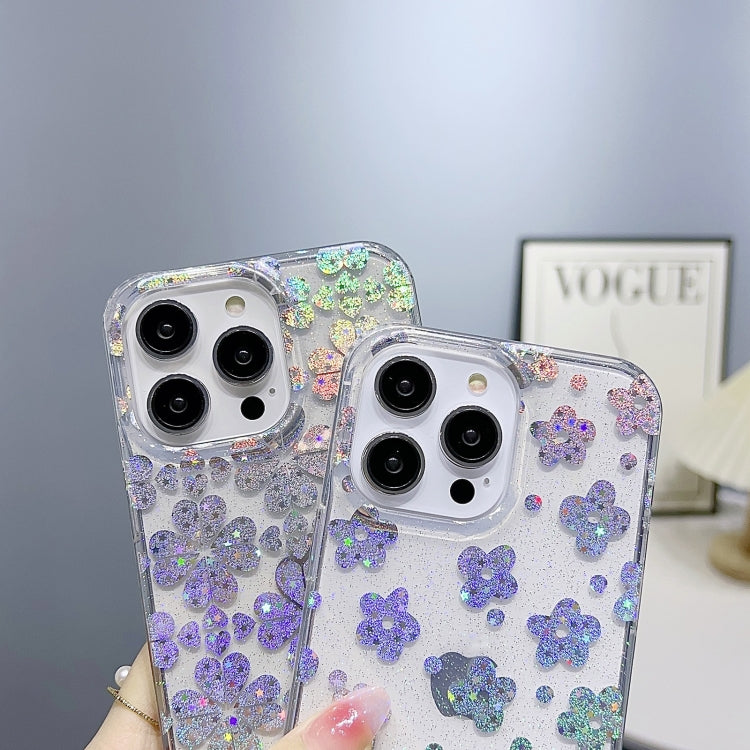 Little Star Series Glitter Powder TPU Phone Case, For iPhone 14 Pro Max, For iPhone 13